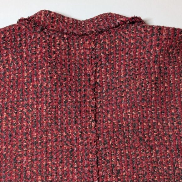 Nic+Zoe Transformative Tweed Jacket Fringe Womens 2X Open Front Cardigan Blazer - Picture 8 of 11